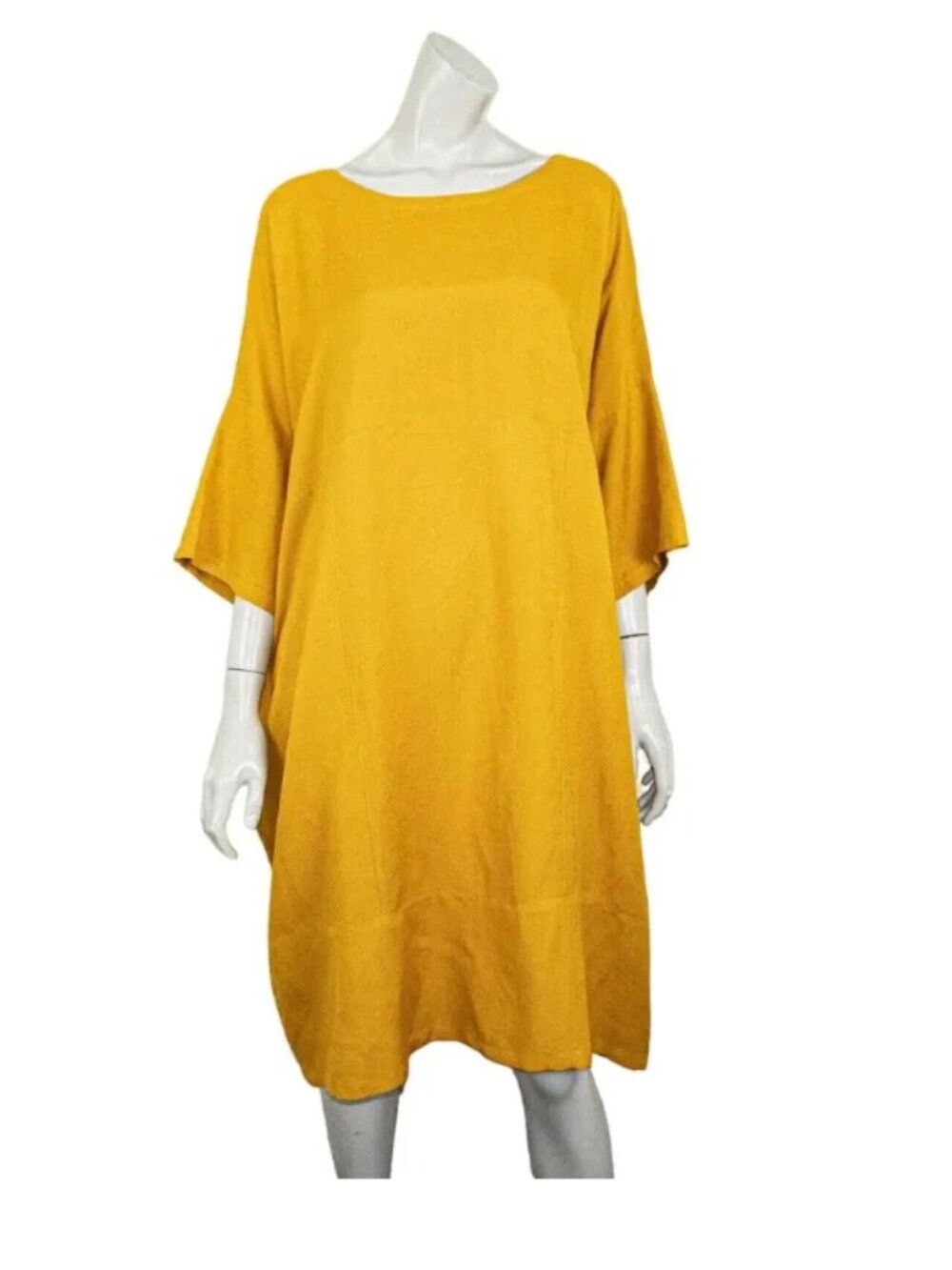 IN THE FIELD x Pietsie Linen Blend Dress in Yellow with pockets